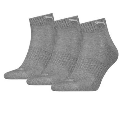 Puma Quarter Cushioned Socken 3-Pack grau