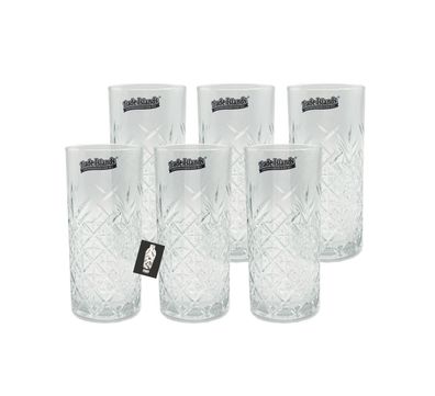 6 x Trade Island Glas Longdrink Glas 6er-Set Superpremium Iced Tea nicht geeich