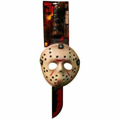 Rubie's Costume Co. Herren-Set Friday The 13th: Maske und Machete