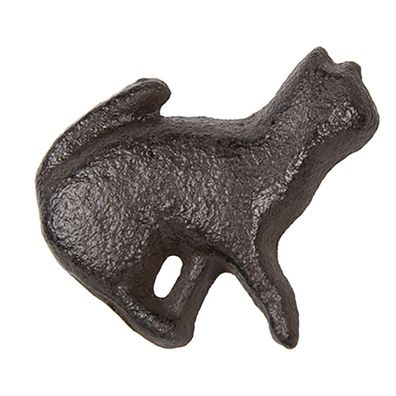 Clayre & Eef Türknauf Katze 5x3x5 cm Braun Metall (Gr. 5x3x5 cm)