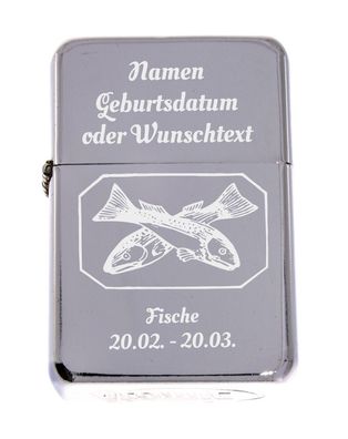 Benzinfeuerzeug Sturmfeuerzeug Fische