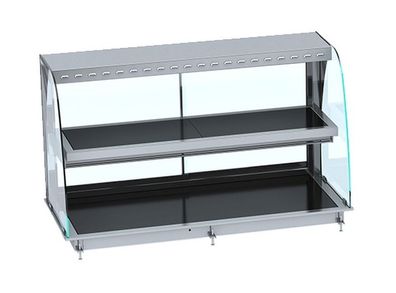 Einbauwärmevitrine Keramik Rund - Schwarz 4/1 Combisteel Wärmevitrine Drop-In