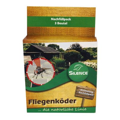 Silence Fliegenfalle NF - Fliegenköder-Nachfüllpack - 3er Pack