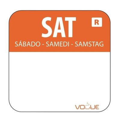 Vogue Farbcode Sticker Samstag Orange (1000 Stück)