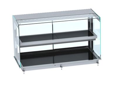 Einbauwärmevitrine Keramik Eckig - Schwarz 3/1