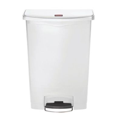Rubbermaid Slim Jim Front Step Pedaleimer Weiß 90L