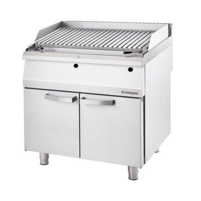 Stalgast Gas-Lavastein-Grill Als Standgerät, Serie 700 Nd Mit V-Rost, 800X700X850 mm