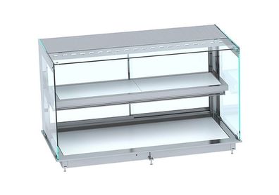 Einbauwärmevitrine Keramik Eckig - Weiß 5/1 Combisteel Ladeneinrichtung