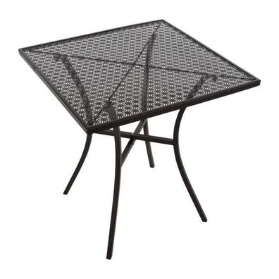 Bolero Bistrotisch quadratisch in schlankem Design aus schwarzem Stahl 700mm