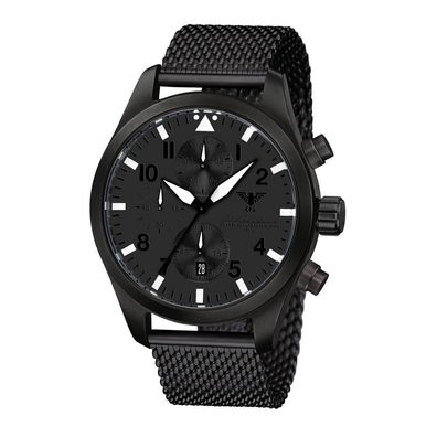 KHS - KHS. Airbscxt. MB - Armbanduhr - Chronograph - Airleader Black Steel XTAC