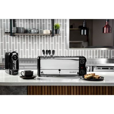 Rowlett Esprit 6 Slot Toaster Jet Black Mit Sandwichkäfig