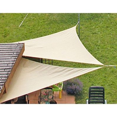 Sonnensegel 5 X 5 X 5 M Creme Weiß Wasserabweisend