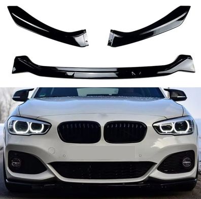 Frontlippe Splitter schwarz Hochglanz für BMW 1er F20 F21 LCI M Paket