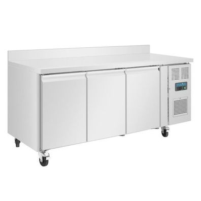 Polar Serie U 3-Türiger Edelstahlgefrierschrank Mit Spritzschutz 417Ltr