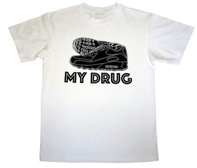 Sneax'N'Sox - T-Shirt "MY DRUG" - weiß