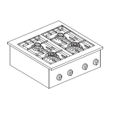 Drop-In Gasherd 4 Br. 14Kw