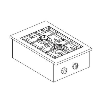 Drop -In Gasherd 2 Br. 7Kw