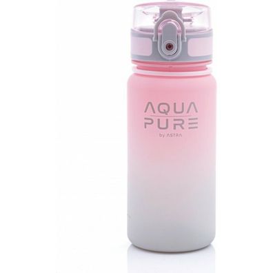 ASTRA Gesunde Wasserflasche Aqua Pure 400 ml rosa-grau