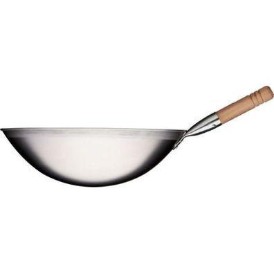 Stalgast Wok-Pfanne Gebürsteter Edelstahl, 200 mm