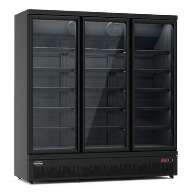 Combisteel Kühlschrank Mit 3 Glastüren Schwarz,1530 Liter