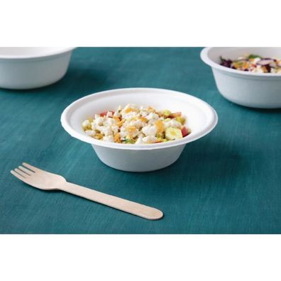 kompostierbare Schalen aus Bagasse 300ml (50 Stück)