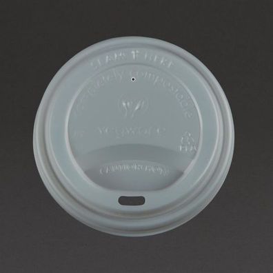 Vegware Kompostierbare Heißgetränkebecher-Deckel 34 / 45,5Cl