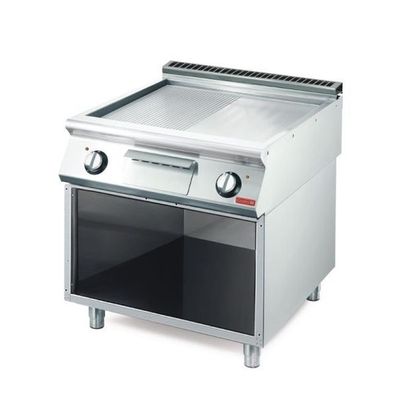 Gastro M 700 Plus Elektrische Grillplatte Gm70/80Ftres-Cr 2/3 Glatt 1/3 Gerillt