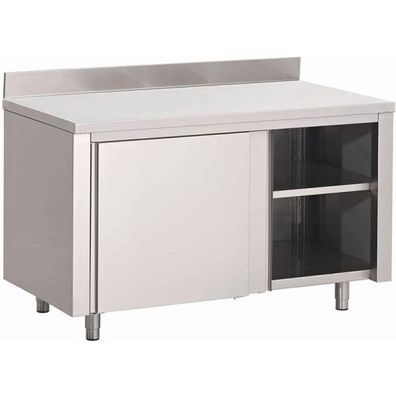 Gastro M Arbeitsschrank 1000x700x850mm mit Schiebetüren und Aufkantung