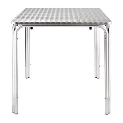 Bolero Quadratischer Bistrotisch Edelstahl, 4 Beine 70Cm