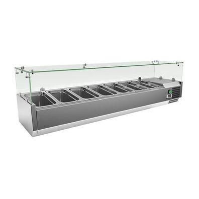 Gastro-Inox Edelstahl Aufsatzkühlvitrine 7X Gn1/3