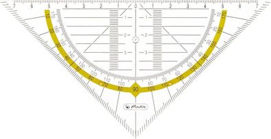 Herlitz Geometrie-Dreieck aus Transparentem Kunststoff