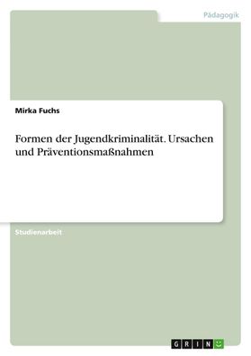 Formen der Jugendkriminalität. Ursachen und Präventionsmaßnahmen, Mirka Fuc