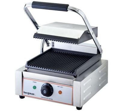 Bergman Basicline Elektro-Kontaktgrill Gerillt - 1,8 Kw