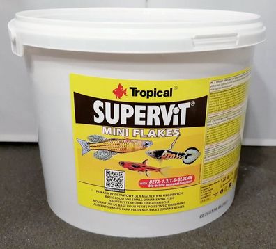 Tropical Supervit mini Flakes 3 Liter Besonders kleines Futter für kleine Fische