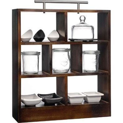 Aps High Tea Rack, Holz, Dunkelbraun, 34 X 10 Cm, H: 38 Cm