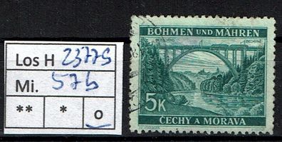 Los H23779: Böhmen & Mähren Mi. 57 b, gest