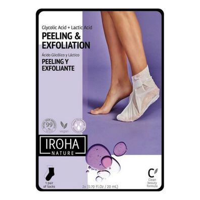 Feuchtigkeitsspendende Socken Peeling and Exfoliation Lavender Iroha IN/FOOT-3 (1 Stü