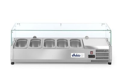 Arktic Aufsatzkühlvitrine 5xGN14 mit gehärtetem Hygienehaube 1205x335x460mm