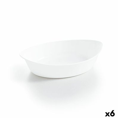 Kochschüssel Luminarc Smart Cuisine Oval Weiß Glas 25 x 15 cm (6 Stück)