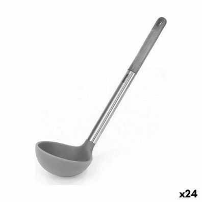 Löffel Quttin Grau Silikon Stahl 31 x 8,5 cm (24 Stück)