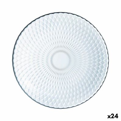 Flacher Teller Luminarc Pampille Clear Durchsichtig Glas 25 cm (24 Stück)