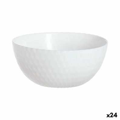 Schale Luminarc Pampille Blanco Weiß Glas 13 cm (24 Stück)