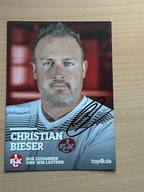 Christian Bieser 1. FC Kaiserslautern Autogrammkarte original signiert #S22205