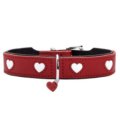 Hundehalsband Hunter Love M/L 47-54 cm Rot