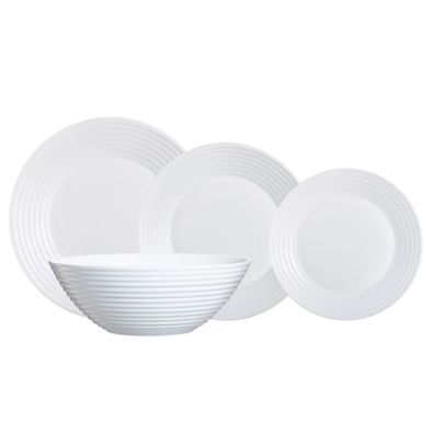 Geschirr-Set Luminarc Harena Weiß Glas 19 Stücke