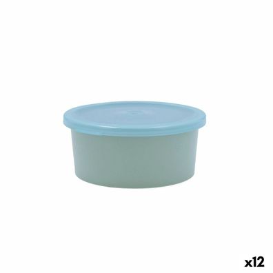 Runde Lunchbox mit Deckel Quid Inspira 470 ml Blau Kunststoff (12 Stück)