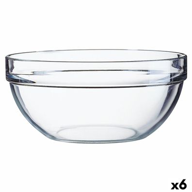 Salatschüssel Luminarc Durchsichtig Glas (Ø 26 cm) (6 Stück)