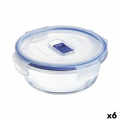 Lunchbox hermetisch Luminarc Pure Box Active 670 ml 14 x 6 cm zweifarbig Glas (6 Stüc