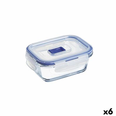 Lunchbox hermetisch Luminarc Pure Box Active 380 ml 12 x 9 cm zweifarbig Glas (6 Stüc