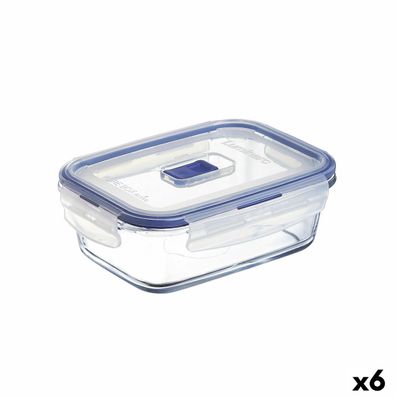 Lunchbox hermetisch Luminarc Pure Box Active 16 x 11 cm 820 ml zweifarbig Glas (6 Stü